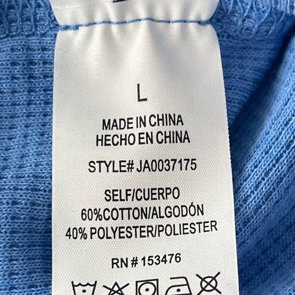 Sincerely Jules 2 piece French Terry Blue Overalls and Tee Sz: Lg Color: Lt Blue - Picture 8 of 11